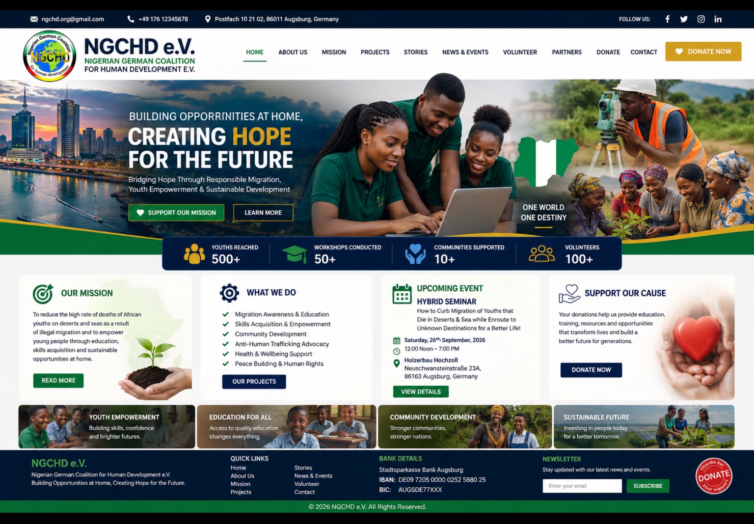 NGCHD website design background